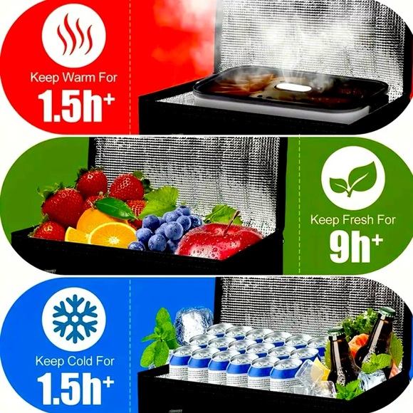 New - Large Multi-Use Insulated Tote Bag - Durable and Lightweight - Picture 4 of 7